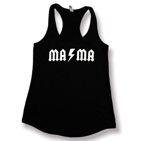 Mama AC/DC Tank Top Black Size Medium and Large - Picture 1 of 5